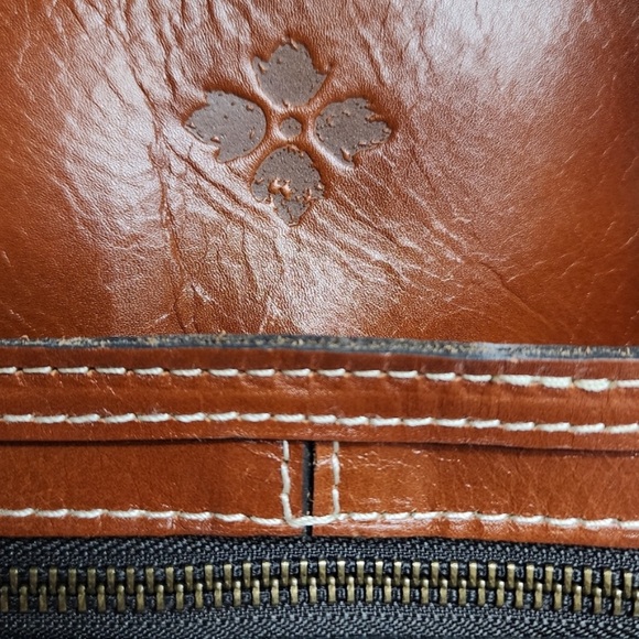 Patricia Nash Brown Poppy Tote Leather structured Shoulder Bag - Picture 6 of 12